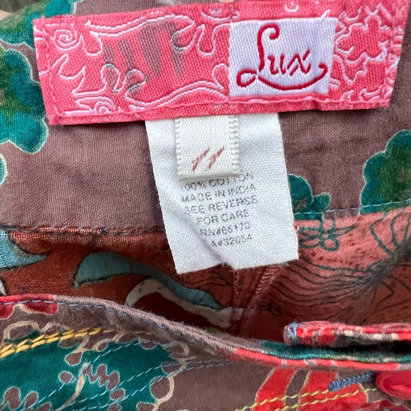 Lux Patchwork Fairy Festive Floral Scroll Color Block Skirt Sz 11 - Picture 5 of 5